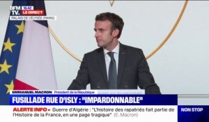 Emmanuel Macron aux rapatriés d'Algérie: "Un discours ne règle pas 60 années d'injustice, (...) mais je voulais que ces quelques mots viennent dire les injustices que vous avez subies"