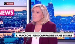 Marine Le Pen : «Voilà un candidat qui avance avec le dossard du président et le chéquier de la République»