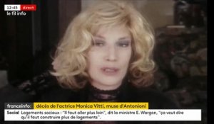 L'actrice italienne Monica Vitti, égérie du réalisateur Michelangelo Antonioni, vue au casting de "L’Avventura" et de "L’Eclipse", est décédée à l'âge de 90 ans