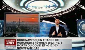 Coronavirus en France, mercredi 2 février 2022 : +276 décès Covid et +315 363 nouveaux cas