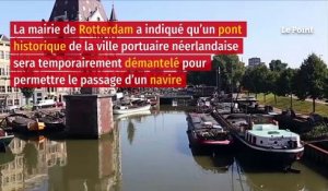Rotterdam : un pont historique démantelé pour le yacht de Jeff Bezos
