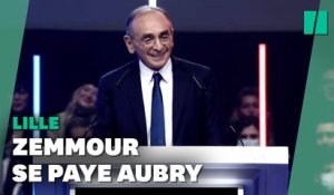 Zemmour fait siffler Martine Aubry qu'il appelle "méremptoire"