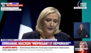 Marine Le Pen dénonce "une France orange macronique"