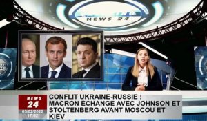 Conflit Ukraine-Russie: Macron s'entretient avec Johnson et Stoltenberg avant Moscou et Kiev