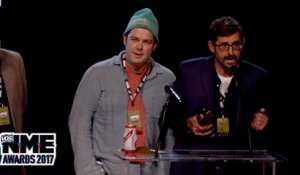 Louis Theroux wins Best Film at the 2017 VO5 NME Awards