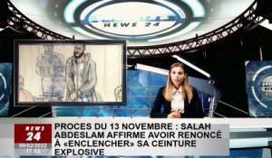 Procès du 13 novembre : Salah Abdeslam affirme avoir renoncé à "activer" sa ceinture d'explosifs