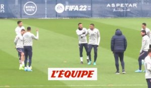 L'entraînement du PSG avec Neymar et Paredes - Foot - L1 - PSG