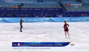 90.83 et record du monde battu pour Papadakis-Cizeron en danse rythmique | Danse sur glace | JO 2022