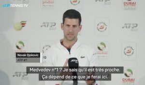 Dubaï - Djokovic : "Je serais le premier à féliciter Medvedev s'il devient N.1"