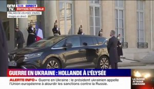 Guerre en Ukraine: François Hollande est arrivé à l'Élysée pour s'entretenir avec Emmanuel Macron