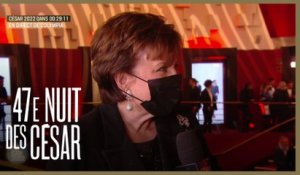 La Ministre de la Culture, Roselyne Bachelot, sur le tapis rouge - César 2022