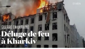 Les images impressionnantes des bombardements qui détruisent la ville de Kharkiv en Ukraine