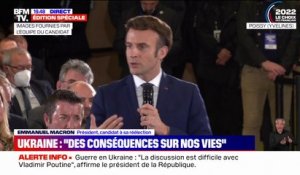Emmanuel Macron: "Nos économies vont être touchées sur ce qui dépend le plus de la situation [entre la Russie et l'Ukraine]: le gaz, le pétrole, les céréales"