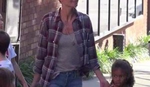 Vidéo : Heidi Klum maman sportive emmène ses enfants à déjeuner