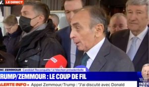 "Il m'a dit de rester moi-même": Éric Zemmour évoque son échange par téléphone avec Donald Trump