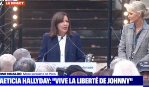 Anne Hidalgo inaugure l'Esplanade Johnny Hallyday, en présence de Laeticia à Paris Bercy
