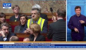 Jean Lassalle en gilet jaune à l'assemblée nationale