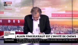 CNews : Alain Finkielkraut se croit hors antenne