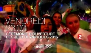 Cérémonie d'ouverture des Jeux olympiques de Rio France 2- 05 08 16