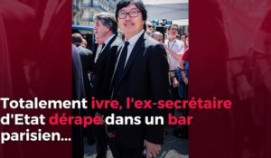 totalement ivre, l'ex-secrétaire d'Etat dérape dans un bar parisien...