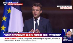 Emmanuel Macron: "Face au retour de la guerre et du tragique (...) Il nous faudra trouver les formes nouvelles de notre Europe"
