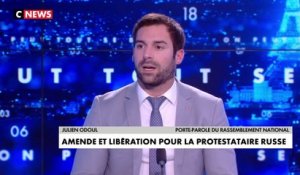 Protection diplomatique à la journaliste protestataire russe : Julien Odoul estime qu'«Emmanuel Macron fait de l’instrumentalisation et de la récupération»