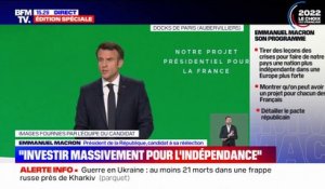 Emmanuel Macron: "Nous pouvons être la première grande nation à sortir de la dépendance au gaz, au pétrole et au charbon"