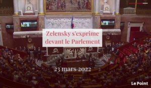 Volodymyr Zelensky s'exprime devant le Parlement français