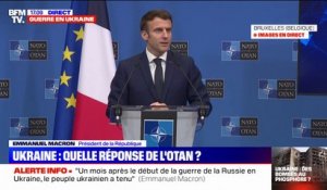 Emmanuel Macron: "Le peuple ukrainien, mené par son président, a résisté, déjouant les calculs de la Russie"