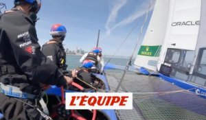 En immersion à bord du catamaran volant F50 français - Voile - SailGP