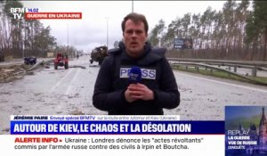 Autour de Kiev, l'armée ukrainienne documente les potentiels crimes de guerre et déminent les routes