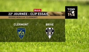 TOP 14 - Essai de George MOALA (ASM) - ASM Clermont - CA Brive - Saison 2021/2022