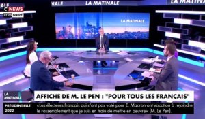 Découvrez la nouvelle affiche de campagne très "présidentielle" de Marine Le Pen qui fait disparaître son nom et son prénom et sans aucun logo de parti