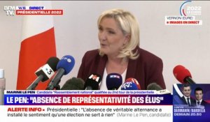 Marine Le Pen veut une "révolution référendaire", en révisant la constitution "pour mettre en place le RIC"
