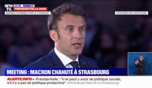 Emmanuel Macron: "Cette élection est aussi un référendum sur l'Europe"