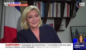 En cas de défaite, Marine Le Pen assure vouloir "continuer à défendre les Français"