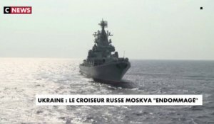Le croiseur russe Moskva endommagé en mer Noire