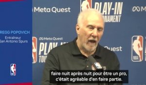 Spurs - Popovich : "Agréable de faire partie de la croissance de San Antonio"