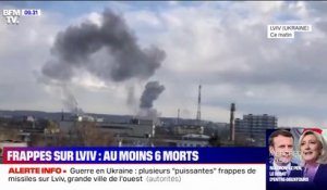 Frappes "massives" sur Lviv: au moins 6 morts et 8 blessés