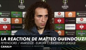 La réaction de Matteo Guendouzi après Feyenoord / Marseille - UEFA Europa Conference League