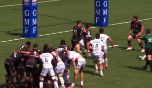 TOP 14 - Essai de Marco TAULEIGNE (MHR) - LOU Rugby - Montpellier Hérault Rugby - Saison 2021/2022