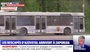 Ukraine : les rescapés d'Azovstal arrivent en bus à Zaporijia