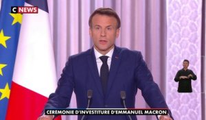 Emmanuel Macron : «Ce peuple nouveau, différent d’il y a cinq ans, a confié à un président nouveau, un mandat nouveau»