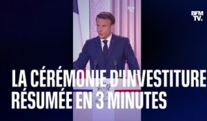 La cérémonie d'investiture d'Emmanuel Macron résumée en trois minutes