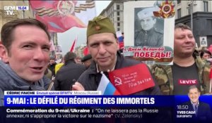 Les descendants des soldats russes morts pendant la 2nde Guerre mondiale leur rendent hommage au "défilé du régiment des immortels"