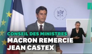 Pour son dernier conseil des ministres, Emmanuel Macron a tenu à remercier Jean Castex