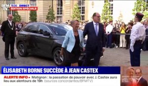 Regardez l'arrivée d'Elisabeth Borne à Matignon le 16 mai 2022 à 19h pour la transition avec Jean Castex