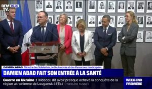 Ministère de la Santé: passation de pouvoirs entre Olivier Véran, Brigitte Bourguignon et Damien Abad
