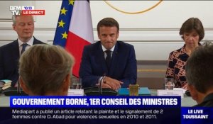 "Rassembler, unir": Emmanuel Macron introduit le premier Conseil des ministres du gouvernement Borne