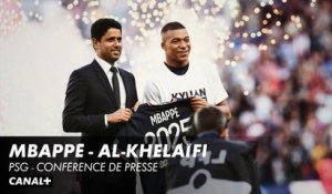 Conférence de presse de Kylian Mbappé et Nasser al-Khelaïfi